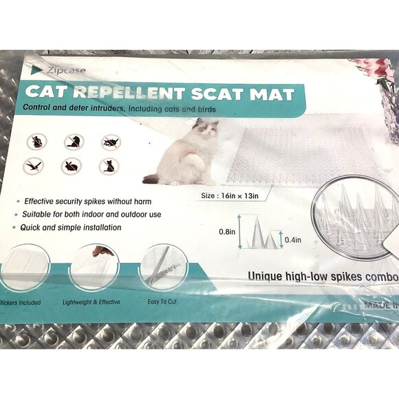Zipcase Cat Repellent Scat Mat 16" X 13" For Cats & Birds 16 Pack Indoor Outdoor - Picture 10 of 10